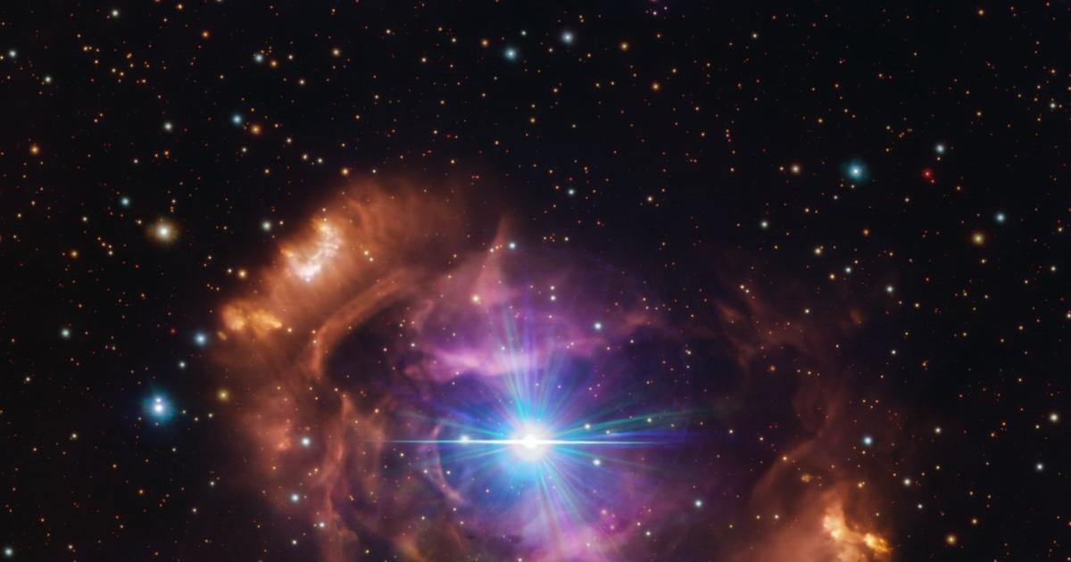 Captan un impresionante choque estelar a 3.800 años luz de la Tierra