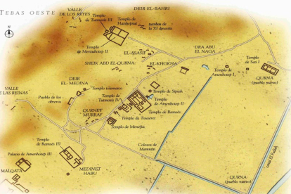 Mapa de Tebas Oeste. Foto: ASC