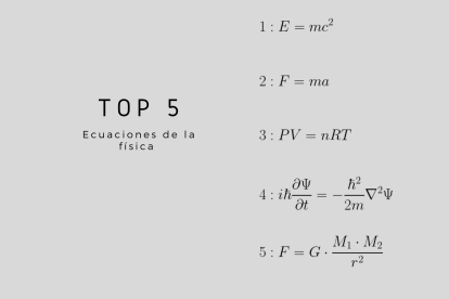 Top 5 ecuaciones