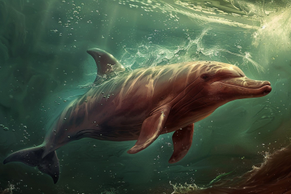 A pesar de su apariencia, no es un pariente del delfín rosado del Amazonas