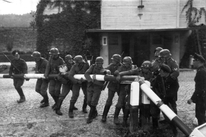 La Wehrmacht cruzando la frontera polaca el 1 de septiembre de 1939