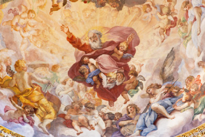 Dios representado en El Eterno en gloria, de Luigi Garzi, fresco de la capilla Cybo de Santa
María del Popolo, en Roma. Uno de los asuntos que más preocuparon a Maimónides fue el
de los pasajes bíblicos en los que se describe a Dios con características humanas.