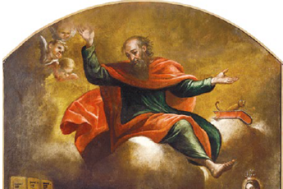 San Pablo se aparece a san Alberto Magno y a santo Tomás de Aquino, por Alonso Antonio Villamor (1661-1729). Convento de San Esteban, Salamanca.