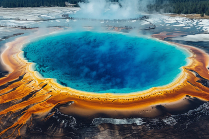 Hallan virus gigantes en el parque Yellowstone que tienen 1.500 millones de años