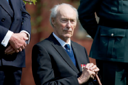 El héroe noruego Joachim Ronneberg, durante un homenaje en su honor celebrado en Londres en 2013