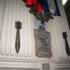 Bombas expuestas en la Basílica del Pilar