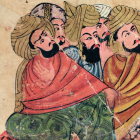 Ilustración de Las mejores frases y los más preciosos dictados de Al-Moubacchir, en la que aparece un filósofo en una escuela turca del siglo XIII.