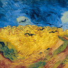 Trigales bajo cielos amenazados con cuervos, de Van Gogh