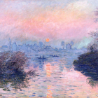 Puesta de sol sobre el Sena, Monet