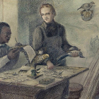 Edmonstone y Charles Darwin en el taller de taxidermia