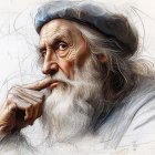 Leonardo da Vinci es una de los personajes históricos percibidos como un sabio. Fuente: Mindjourney / Eugenio Fdz.