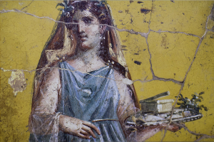 Detalle de un fresco en Pompeya