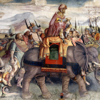 Aníbal cruzando los Alpes en un fresco del Palazzo del Campidoglio