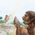 Neandertales fabricando utensilios