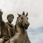 Estatua del emperador romano Marco Aurelio en Roma