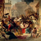 Genserico a caballo durante el saqueo de Roma