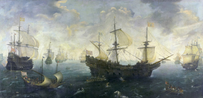 Galeones españoles en la Gran Armada.
