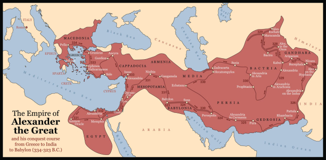 Mapa Alejandro Magno