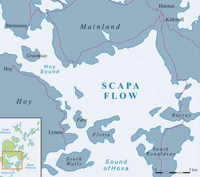 Mapa Scapa Flow
