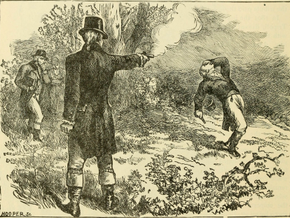 Duelo entre Alexander Hamilton y Aaron Burr. Imagen: Wikimedia Commons.