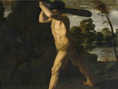 Hércules luchando contra el toro de Creta. Imagen: Wikimedia Commons.