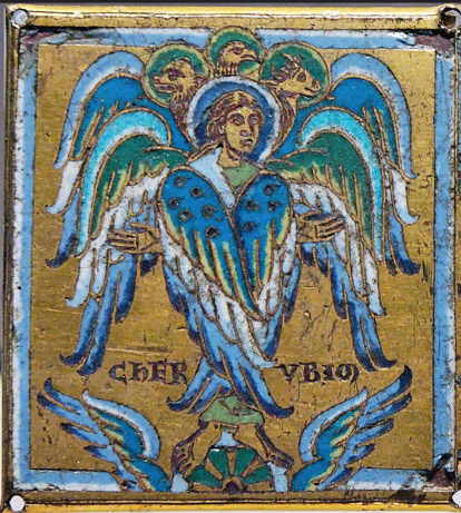Nada de cabezas de bebés con alas, los querubines eran así según la Biblia.