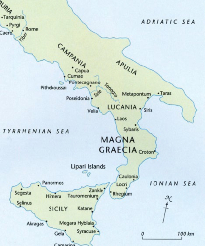 Aunque colonias griegas, sería un error comparar la Magna Grecia y Sicilia con la misma Grecia. Foto: ASC