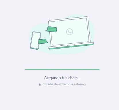 Whatsapp Web cargando mensajes