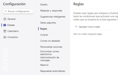 Configuraciones y filtros