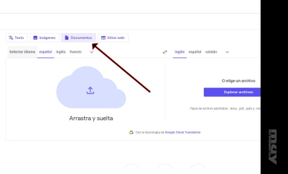 Traducción de documentos en Google Traductor