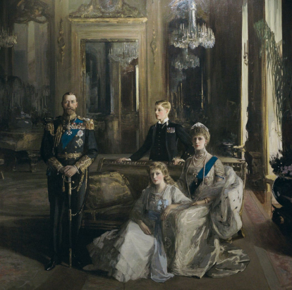 La familia real en Buckingham en 1913