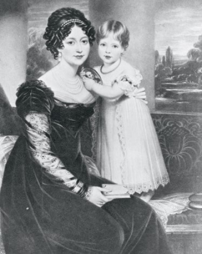 La duquesa de Kent con su hija Victoria