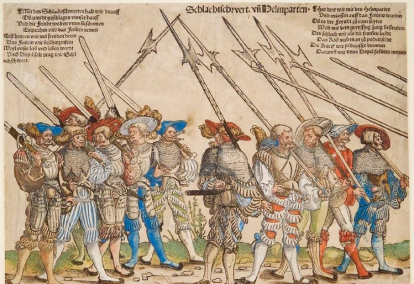 Espadachines y alabarderos del siglo XVI