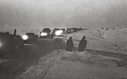 Carretera de hielo sobre el Ládoga