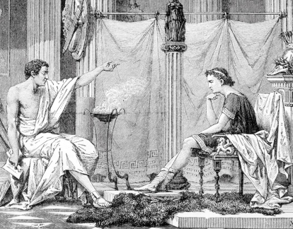 Aristóteles instruyendo a Alejandro Magno