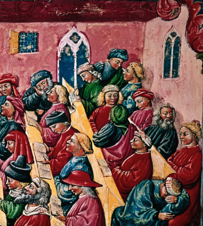 Lección en la Universidad de Bolonia según una miniatura de una edición medieval de
la Ética a Nicómaco de Aristóteles