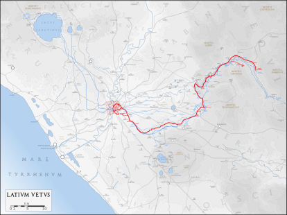 Mapa con el recorrido que realizaba el Aqua Marcia