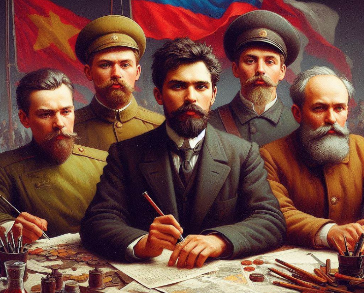 網頁設計 Figuras clave de la Revolución Rusa: Mólotov, Kámenev, Bujarin, Kolchak, y Kérenski